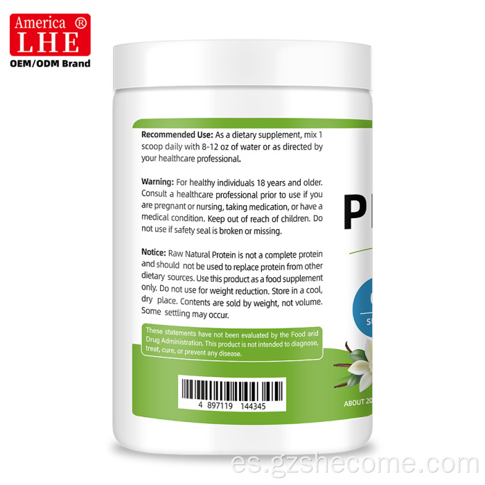 Recuperación muscular en polvo de proteína vegetal Shecome